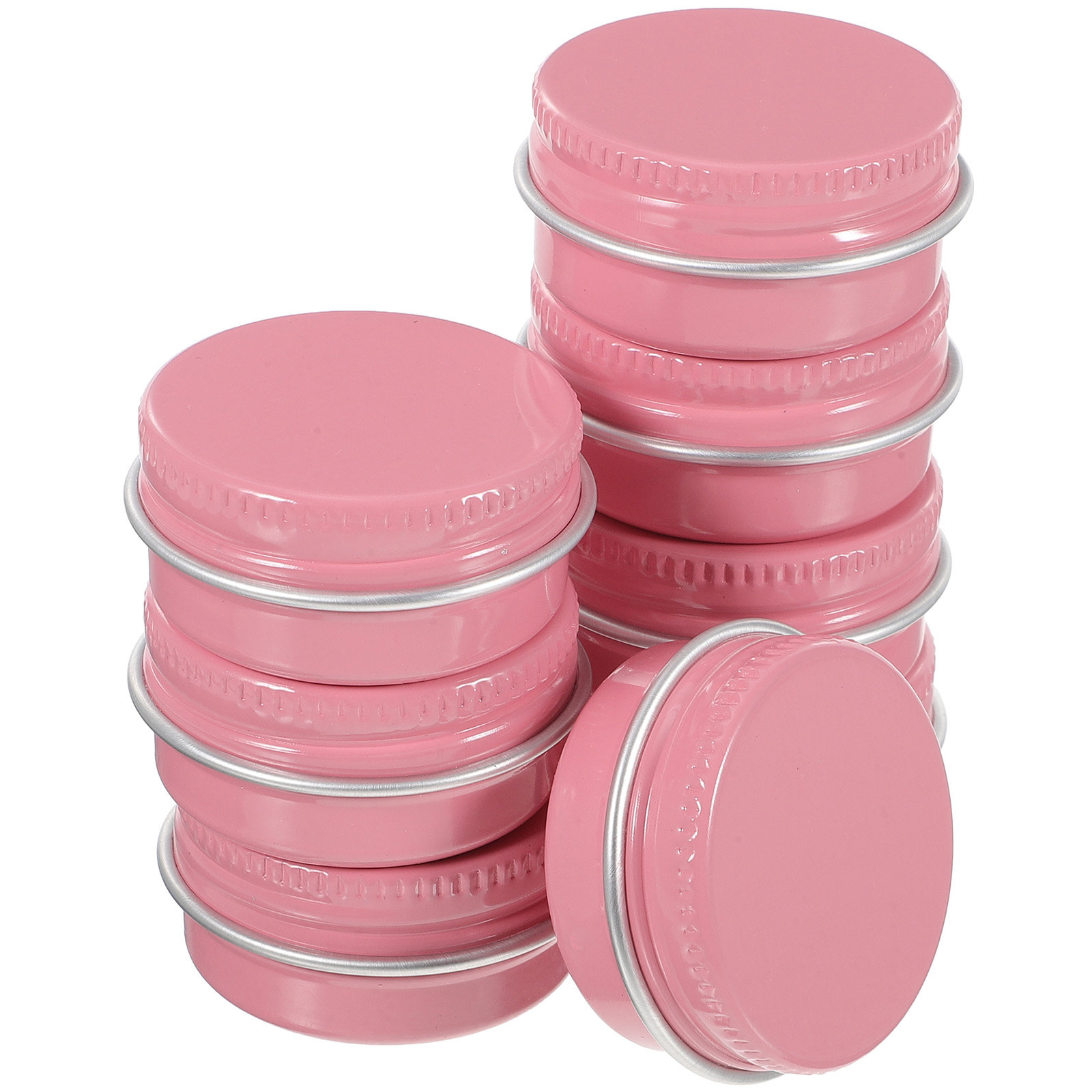 Lip Balm - 8 Stück kleine, runde Aluminiumdosen mit
