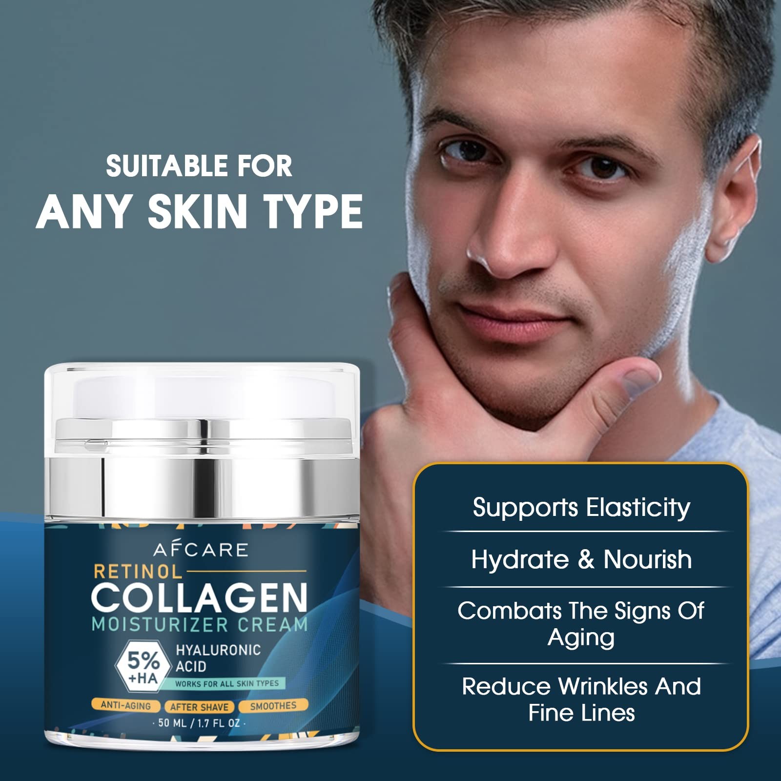 Retinol Cream - Anti-Aging-Feuchtigkeitscreme mit Retinol, Kollagen und 5
