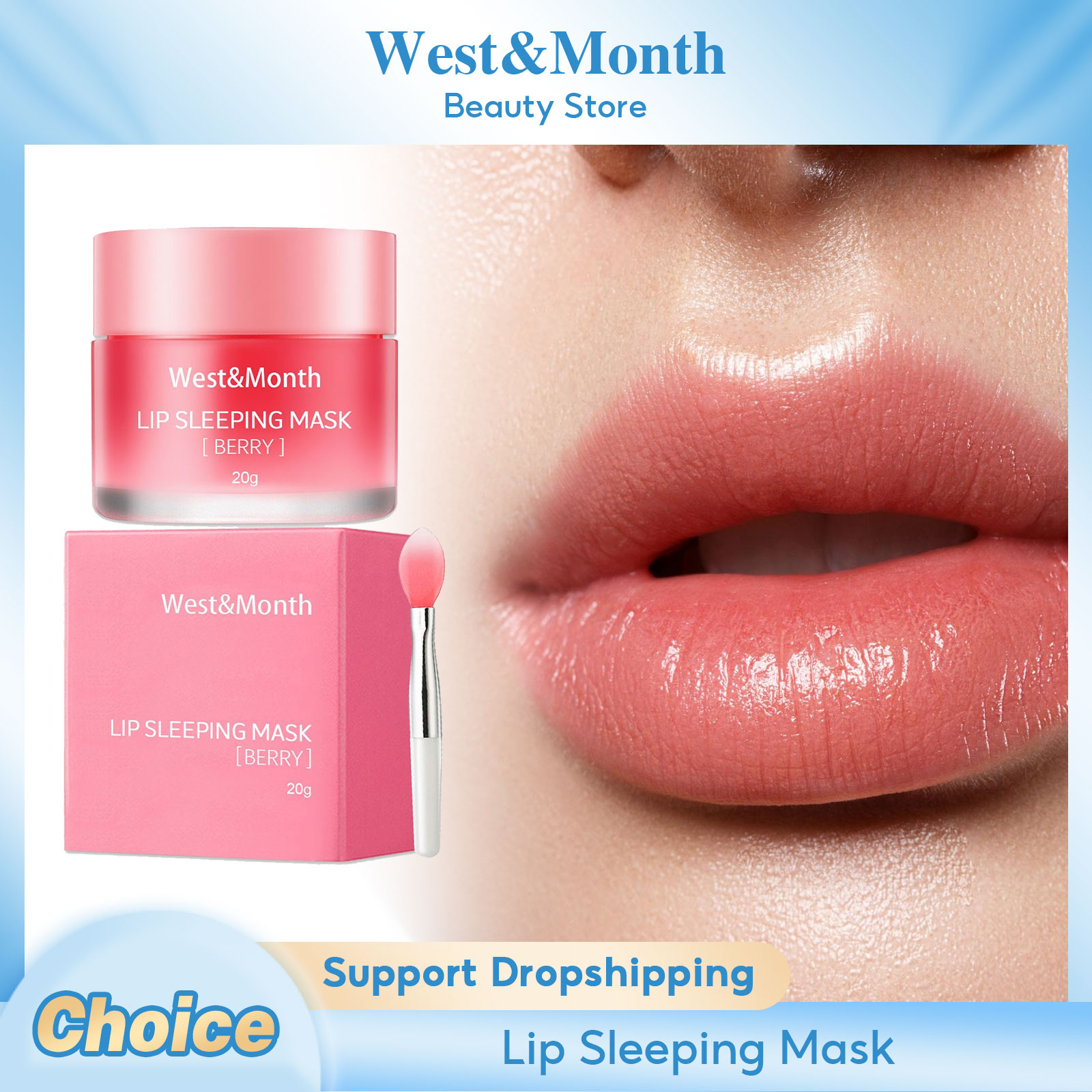 Night Cream - Schlafende Lippenmaske, Anti-rissig, prall, Peeling, nähren,