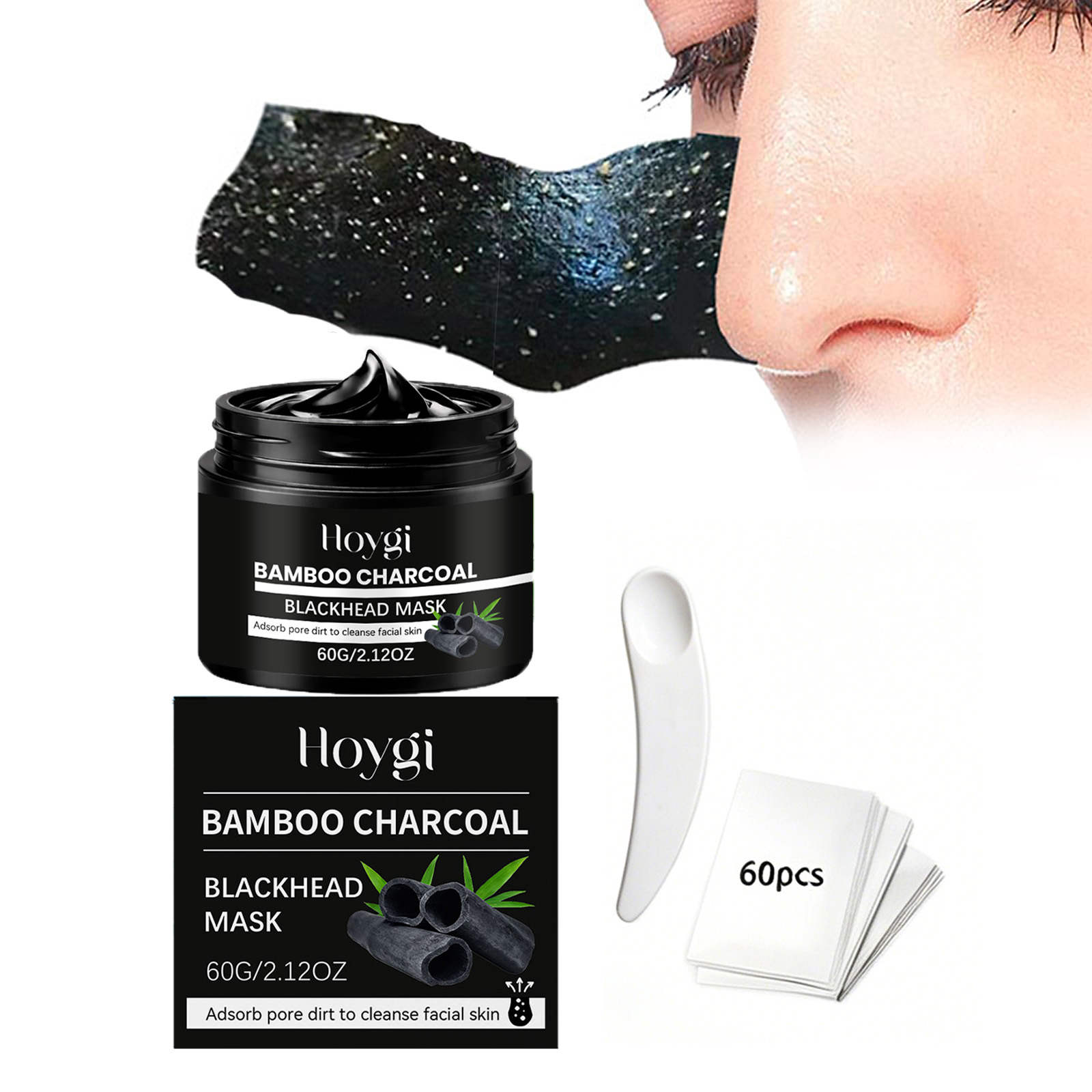 Bambuskohle-Mitesser-Maske zum – Face Mask Skincare Bewertung und Preis